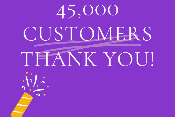 We've reached 45,000 because you love us!